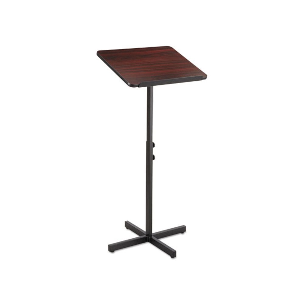 Adjustable Speaker Stand, 21 x 21 x 29.5 to 46, Mahogany/Black