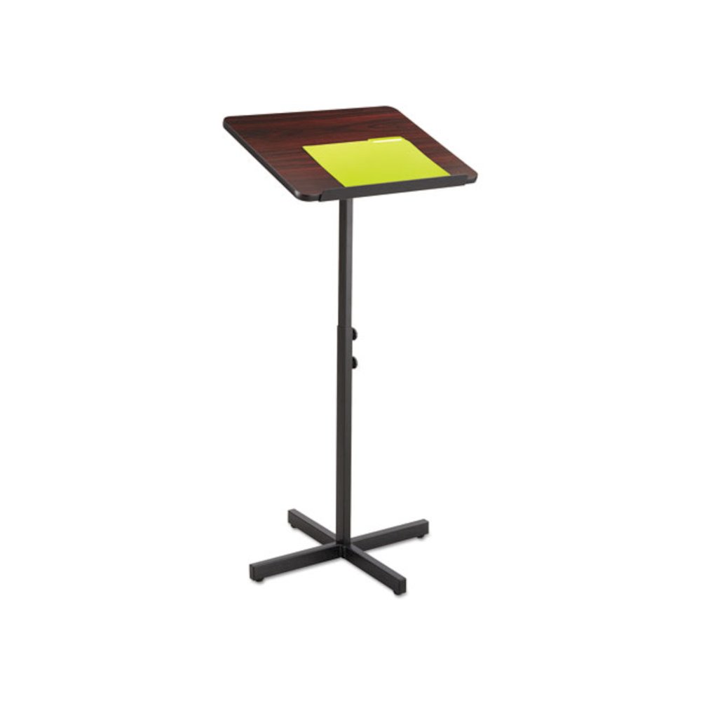 Adjustable Speaker Stand, 21 x 21 x 29.5 to 46, Mahogany/Black