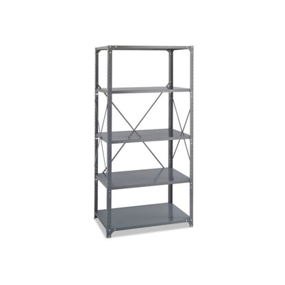 Commercial Steel Shelving Unit, Five-Shelf, 36w x 24d x 75h, Dark Gray