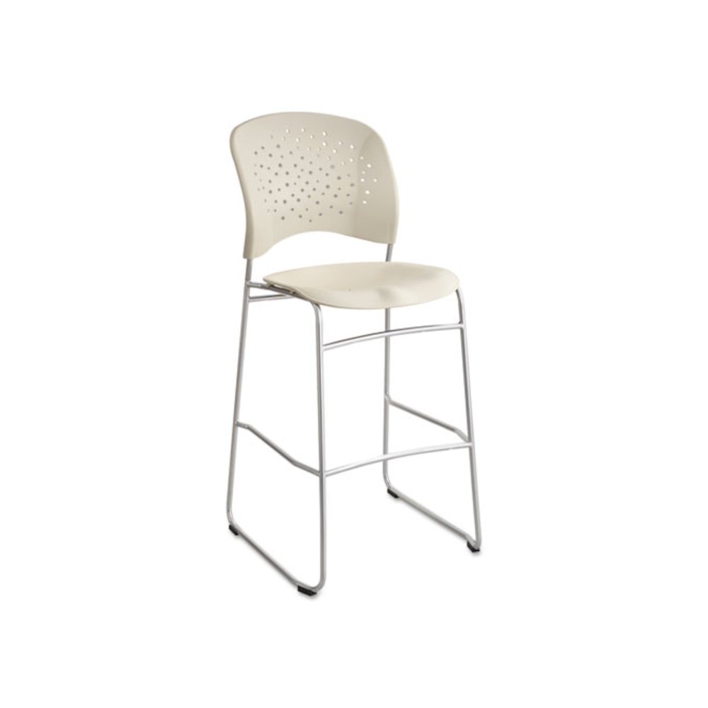 Reve Bistro Chair, Supports Up to 250 lb, 31" Seat Height, Latte Seat, Latte Back, Silver Base