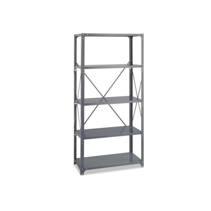 Commercial Steel Shelving Unit, Five-Shelf, 36w x 18d x 75h, Dark Gray