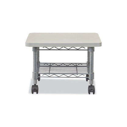 Underdesk Printer/Fax Stand, Engineered Wood, 2 Shelves, 19" x 16" x 13.5", Gray