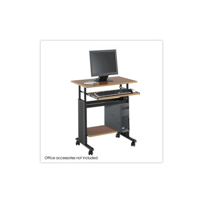 Muv 28" Adjustable-Height Desk, 29.5" x 22" x 29" to 34", Cherry/Black