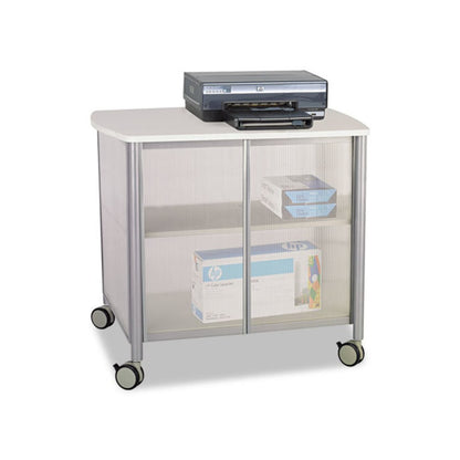 Impromptu Deluxe Machine Stand with Doors, Engineered Wood, 3 Shelves, 34.75" x 25.5" x 30.75", Gray