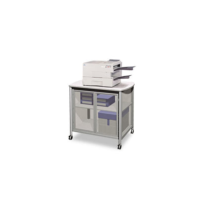 Impromptu Deluxe Machine Stand with Doors, Engineered Wood, 3 Shelves, 34.75" x 25.5" x 30.75", Gray