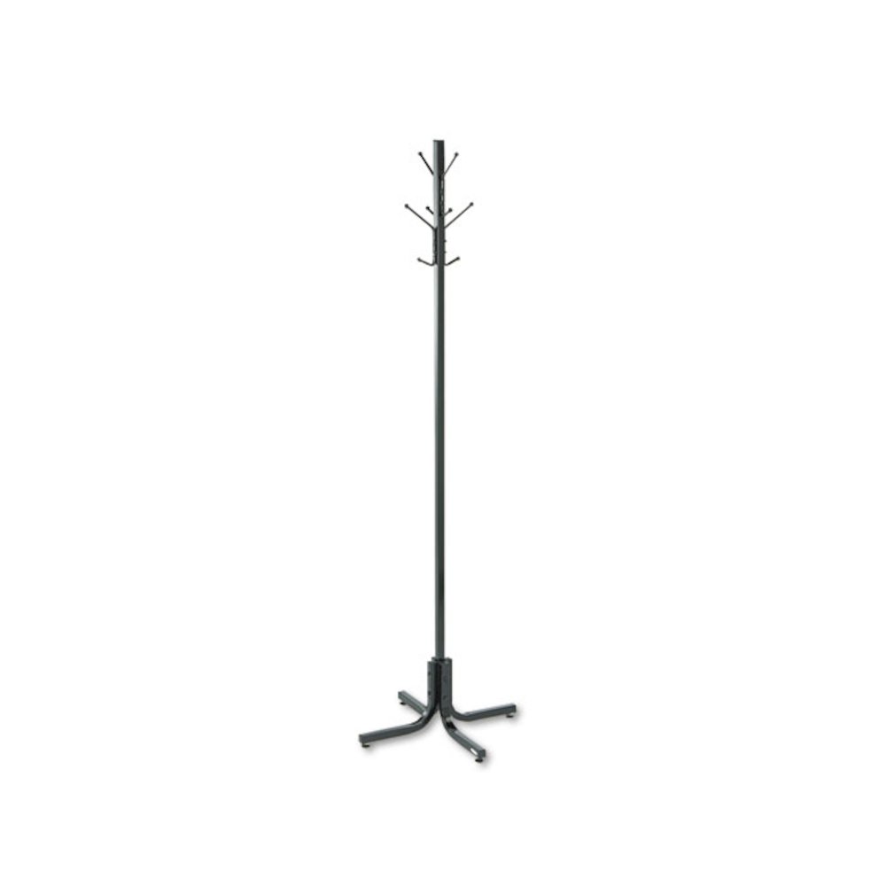 Metal Costumer, Four Ball-Tipped Double-Hooks, 21w x 21d x 70h, Black