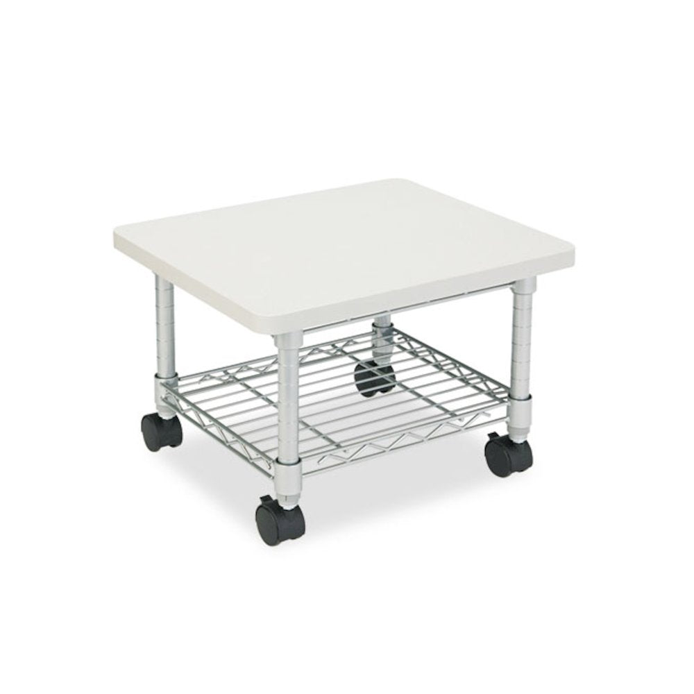 Underdesk Printer/Fax Stand, Engineered Wood, 2 Shelves, 19" x 16" x 13.5", Gray