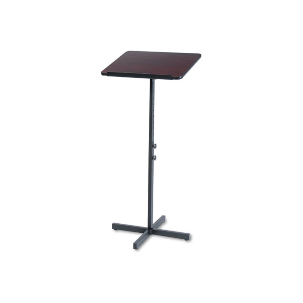 Adjustable Speaker Stand, 21 x 21 x 29.5 to 46, Mahogany/Black