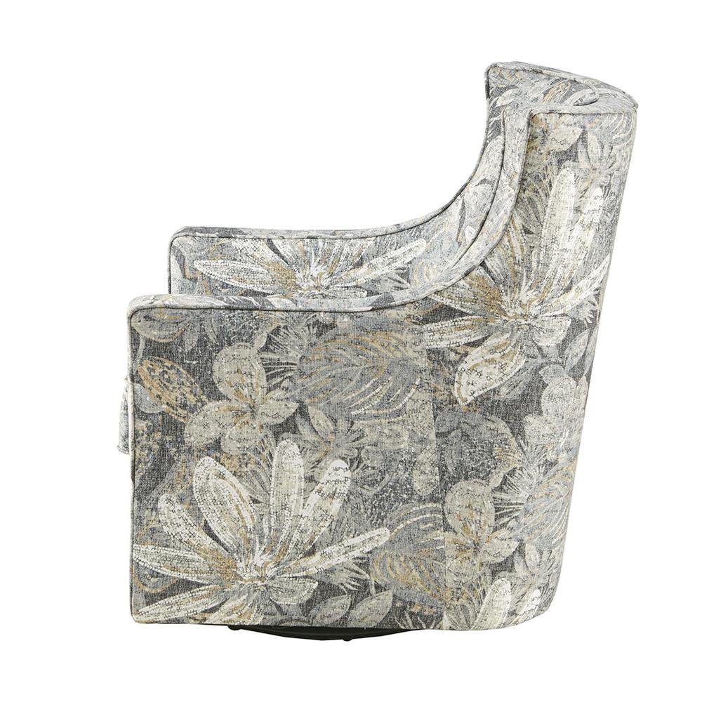 Blue Swivel Rocker Recliner Chair – Upholstered Glider for Comfort