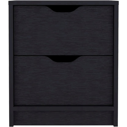 Basilea Nightstand Black MDF