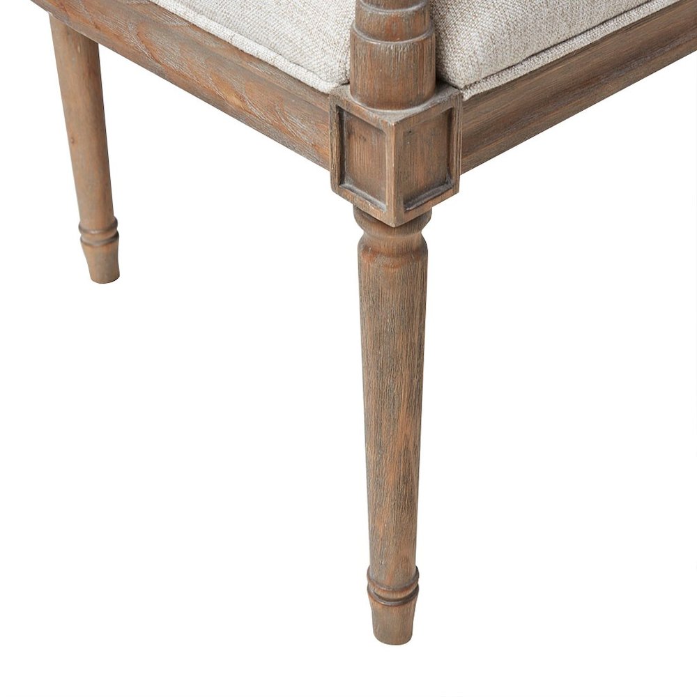 Madison Park Willshire Natural Rattan Settee With Padded Arm Rest Beige 47.25"