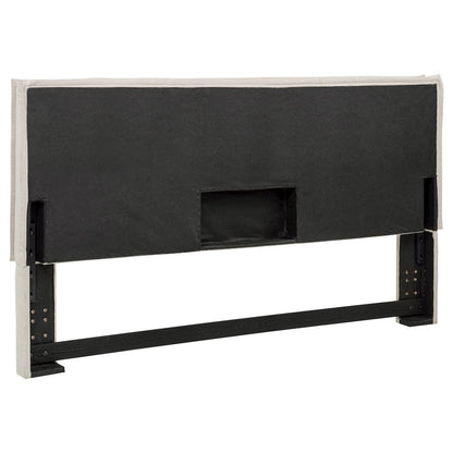 Izzy Upholstered King Panel Headboard Sand