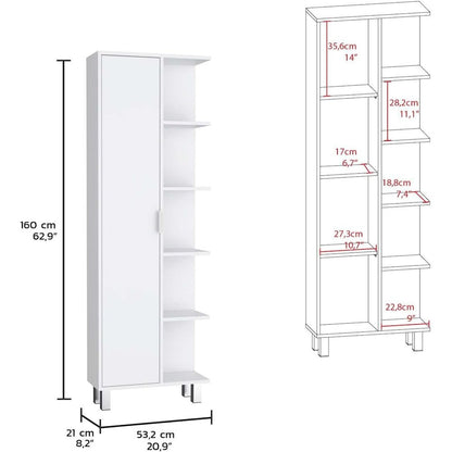 Crovie Linen Cabinet White MDF
