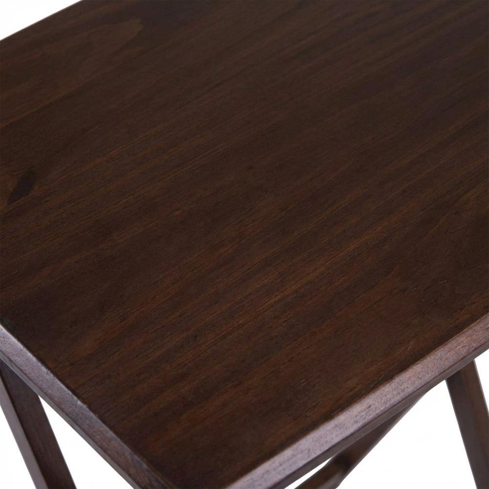 TV Table Set in Walnut Finish with Durable Material and Elegant Design