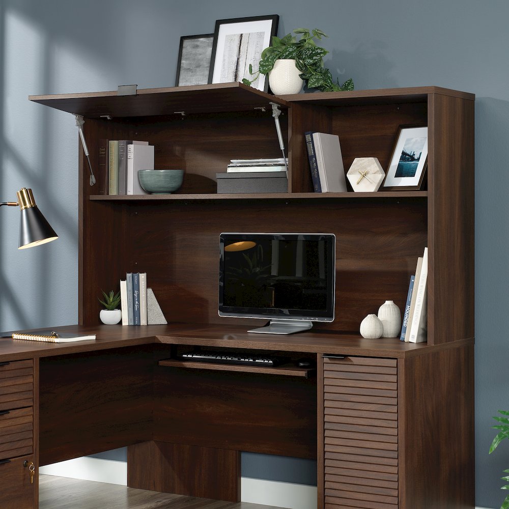 Englewood Commercial Office Hutch, Spiced Mahogany finish