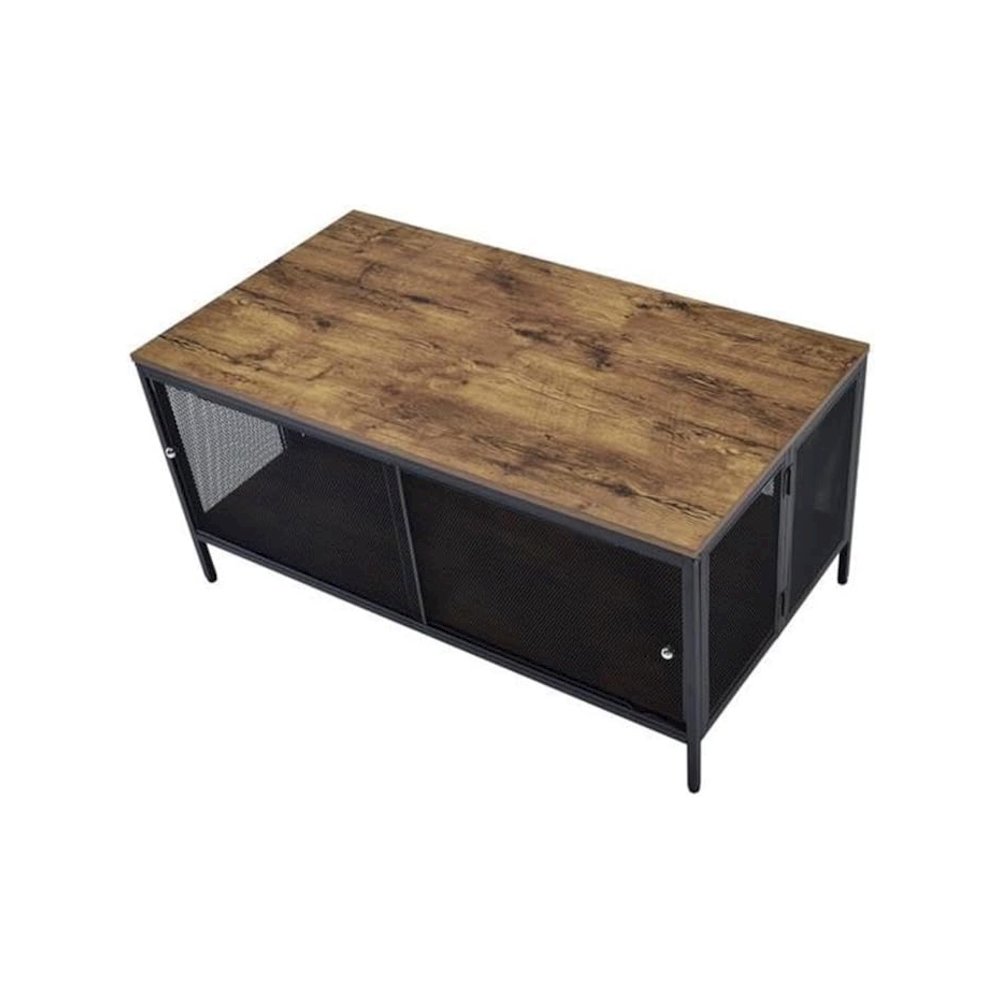 Winam Coffee Table, Antique Oak & Black