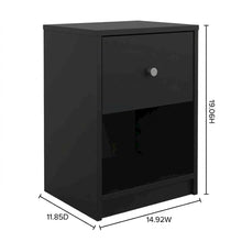 3-Piece Black Bedroom Set with Double Dresser and Nightstands