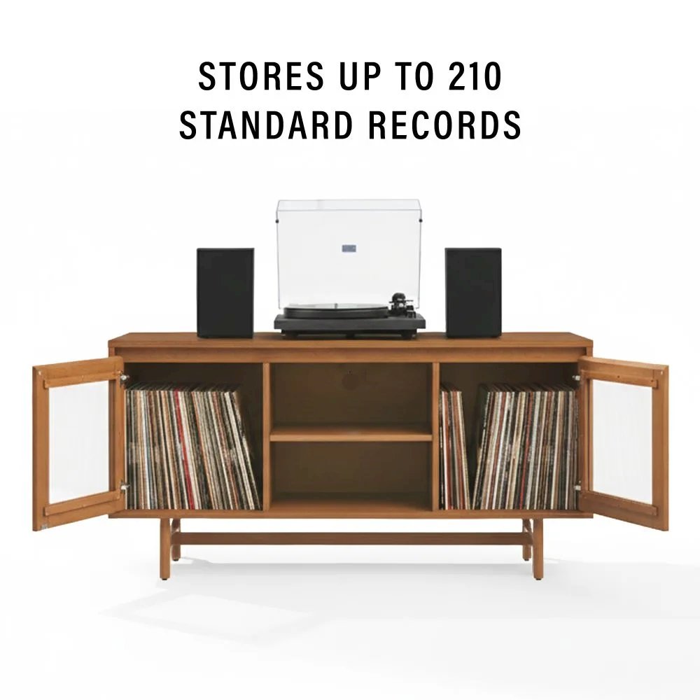 Dempsey Record Player Cabinet With Vinyl Storage