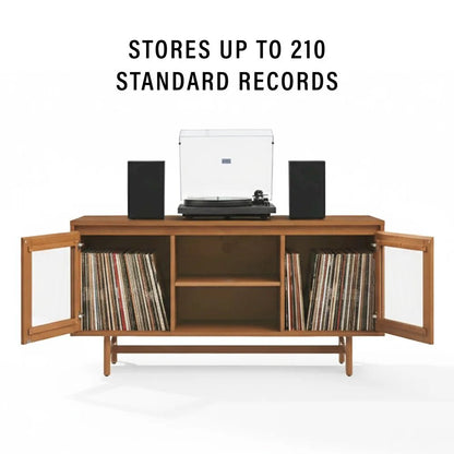 Dempsey Record Player Cabinet With Vinyl Storage