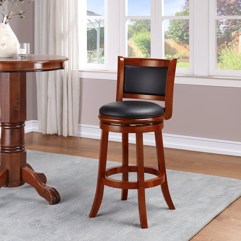 Augusta Swivel Bar Stool - Cherry