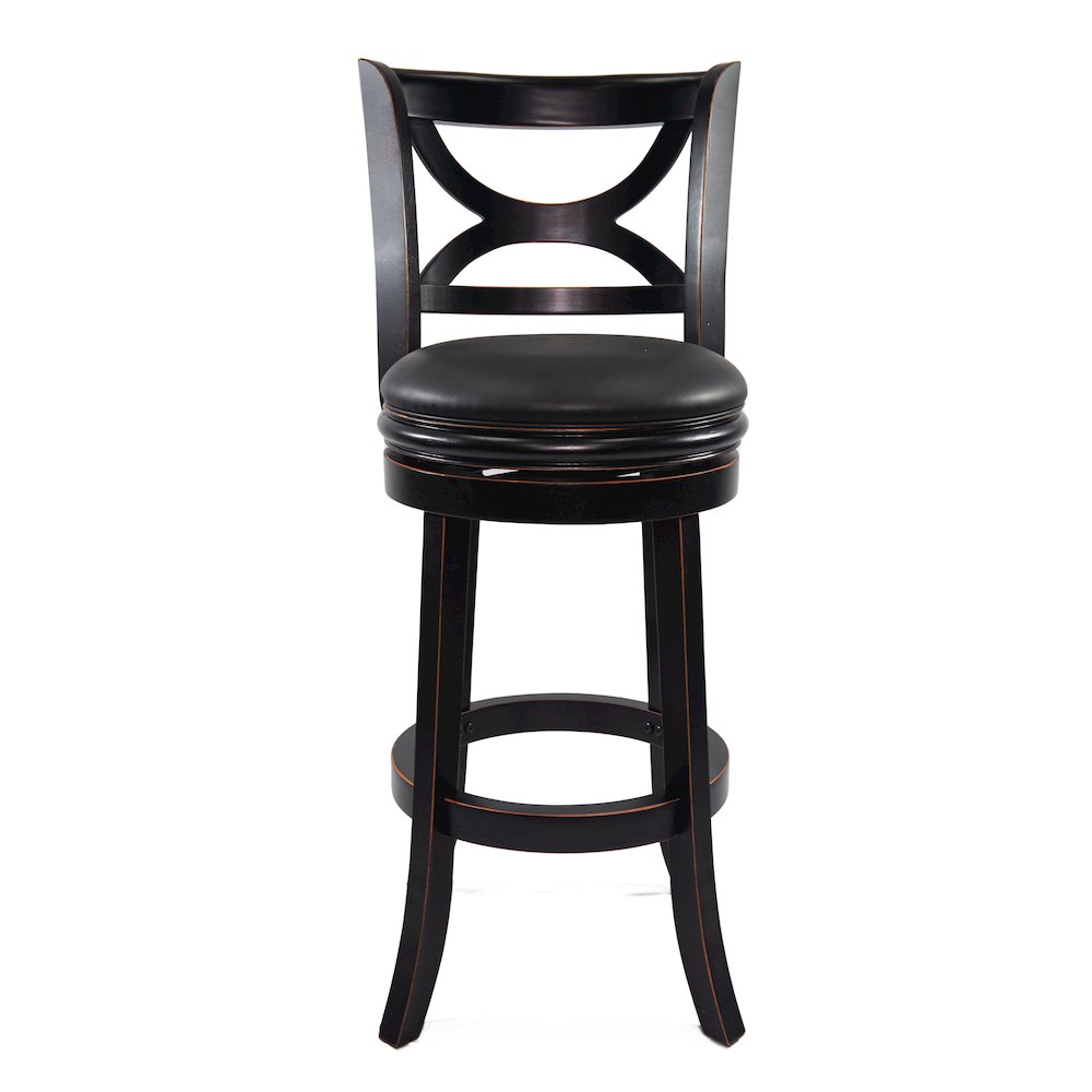 Florence Swivel Bar Stool - Black Sandthru Finish