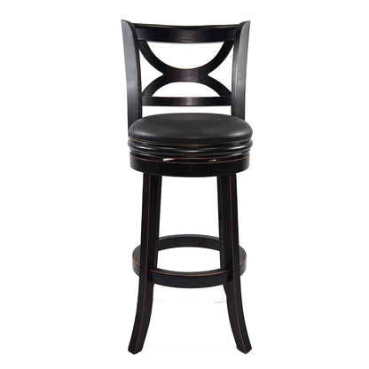 Florence Swivel Bar Stool - Black Sandthru Finish