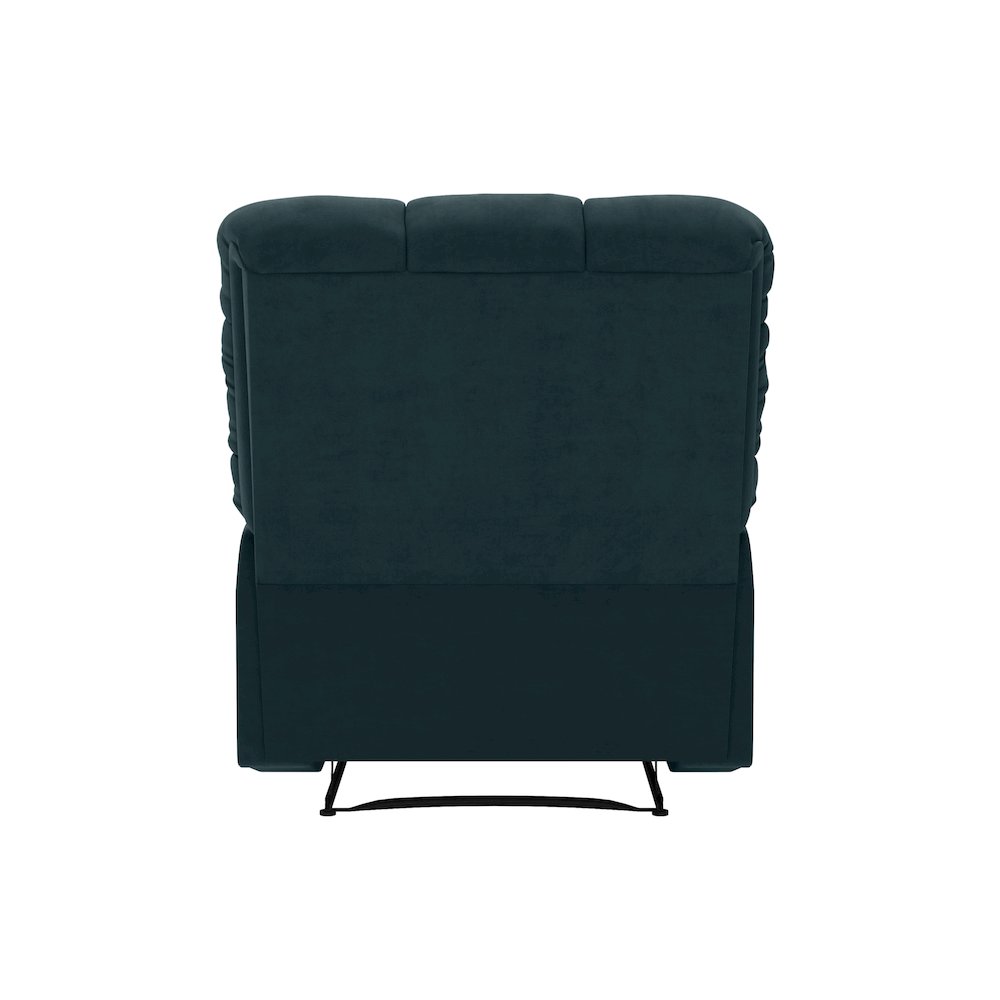 ProLounger Wall Hugger Recliner in Blue Microfiber with Square Tufted Back