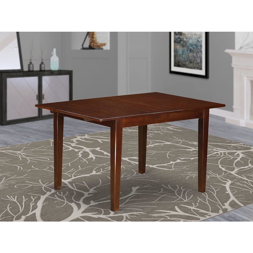 Norfolk  rectangular  table  with  12"  Butterfly  Leaf    -Mahogany  Finish.