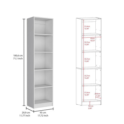 Torrey 3 Piece Living Room Set with 3 Bookcases, White