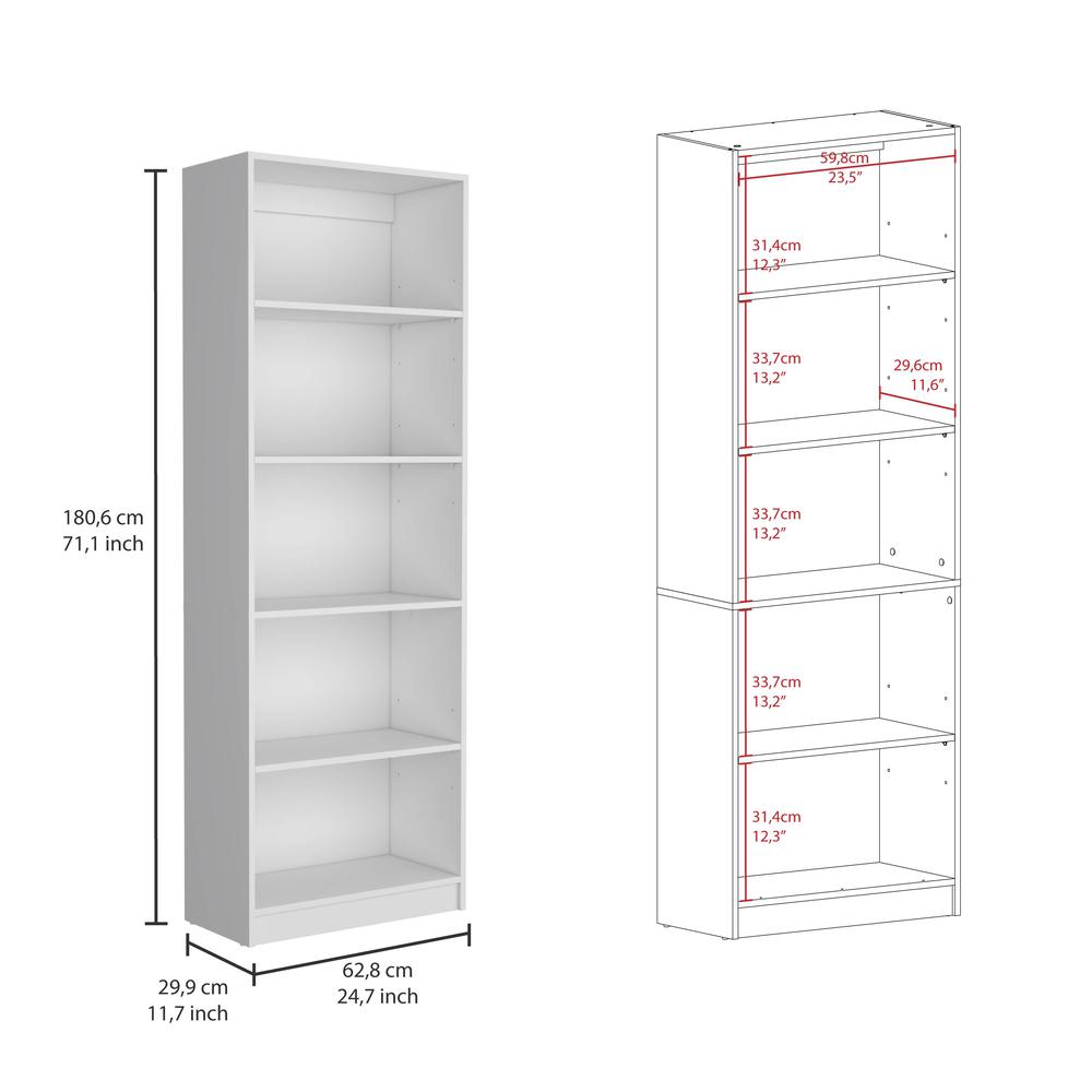 Paonia 2 Piece Living Room Set with 2 Bookcases, White