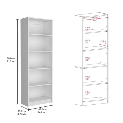 Paonia 2 Piece Living Room Set with 2 Bookcases, White