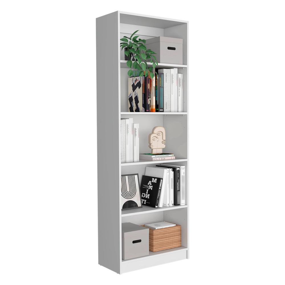 Utah 3 Piece Living Room Set with 3 Bookcases, White