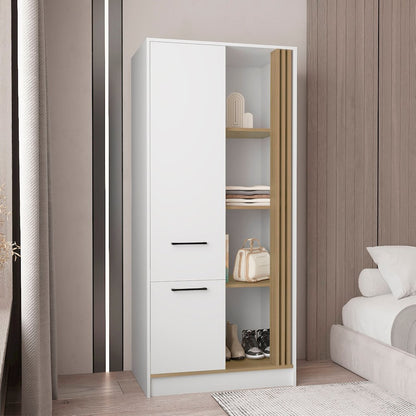 Delia Armoire, Badroom, White / Macadamia