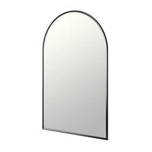 Benoni 24" Classic Domed Bathroom/Vanity Matt Black Aluminum Framed Wall Mirror