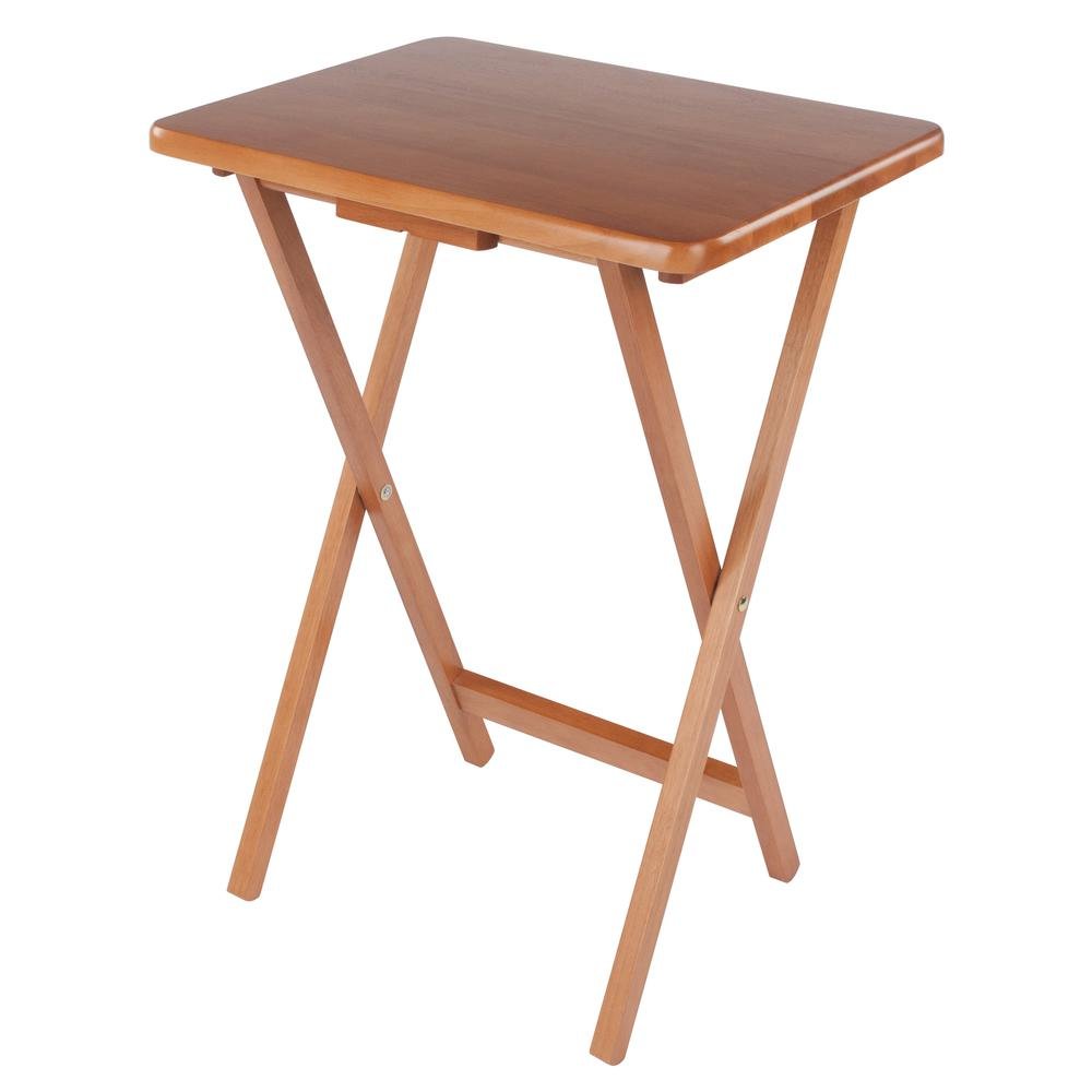 Teak Folding TV Tray Set – Small Sofa Tables for Living Room & Dining