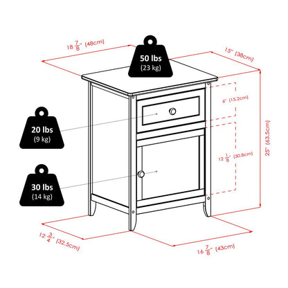 Eugene Accent Table White