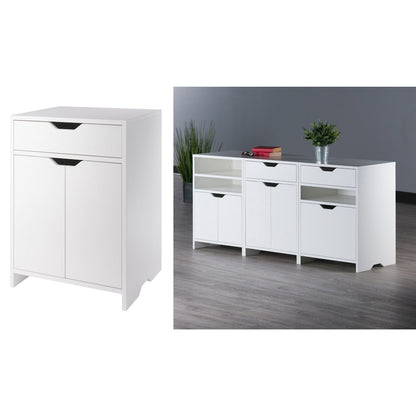 Nova 1-Drawer Storage Cabinet, White