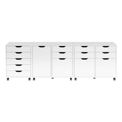 Halifax 3-Pc Cabinet Set with File Drawer, White