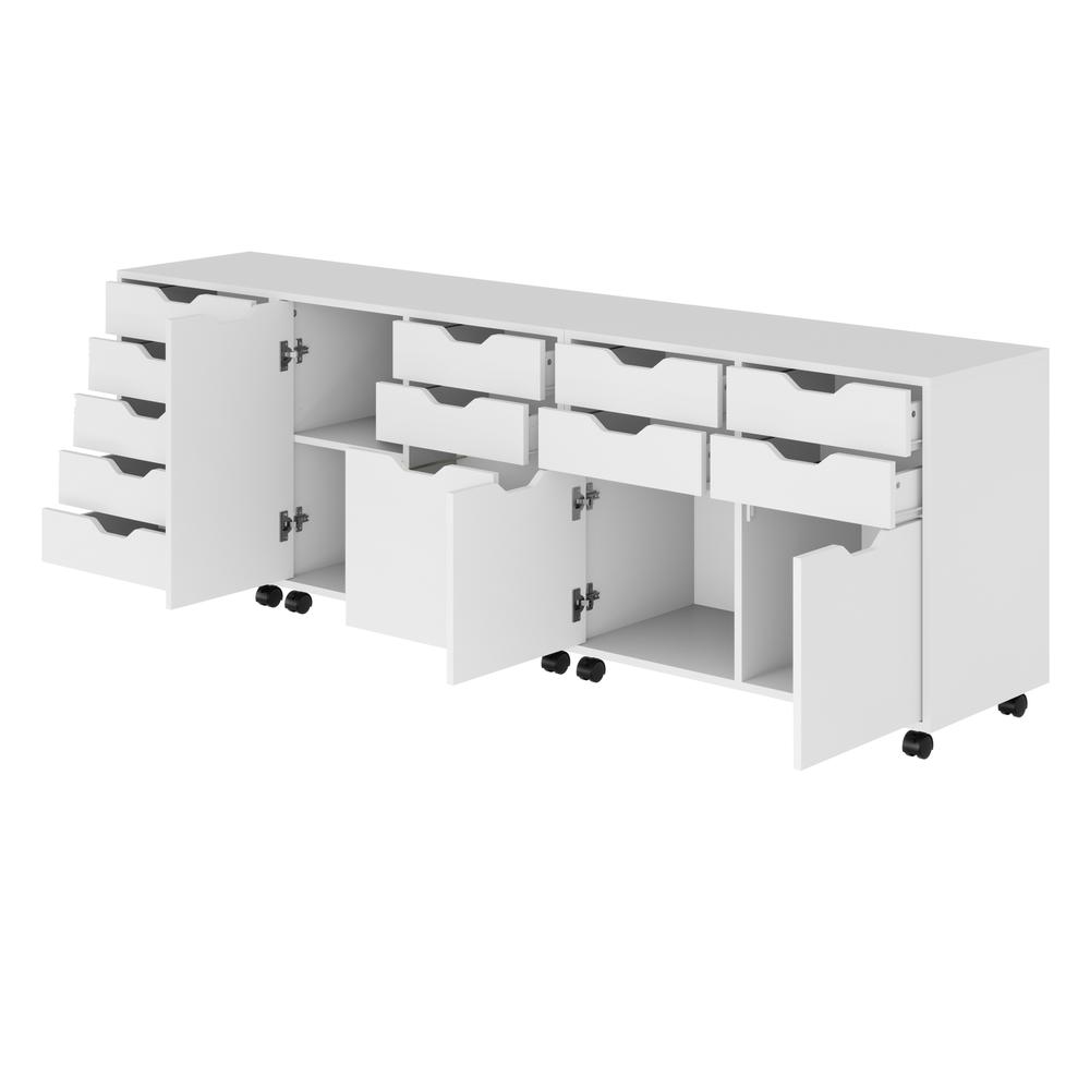 Halifax 3-Pc Cabinet Set with File Drawer, White