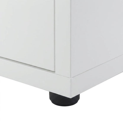 Composite Wood 5-Piece Kitchen Cabinet Set with Doors and Shelves, White