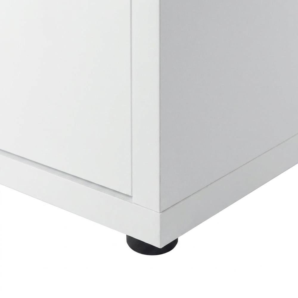 Composite Wood Cube Shelf Unit with Open Cubbies and Shelving, White