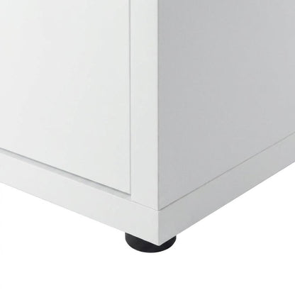 Composite Wood Cube Shelf Unit with Open Cubbies and Shelving, White