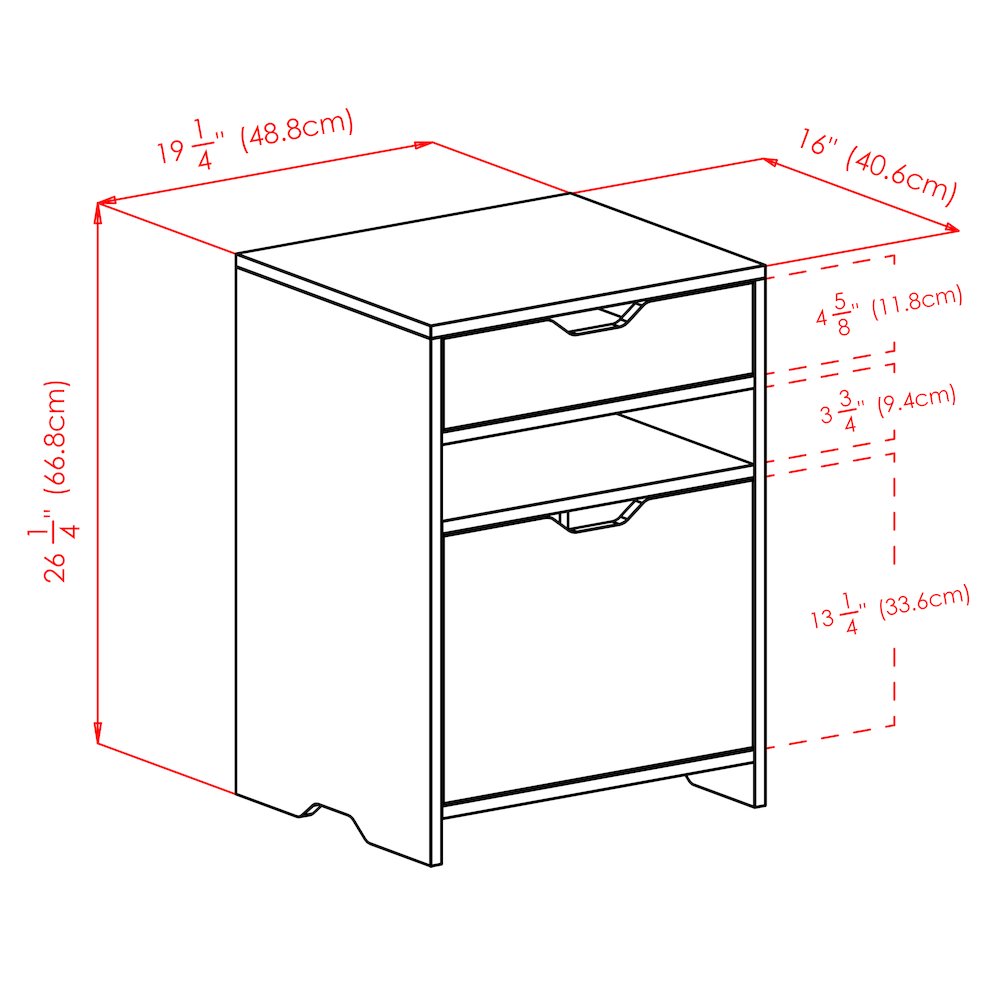 Nova Filing Storage Cabinet, White