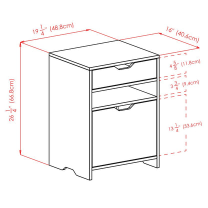 Nova Filing Storage Cabinet, White