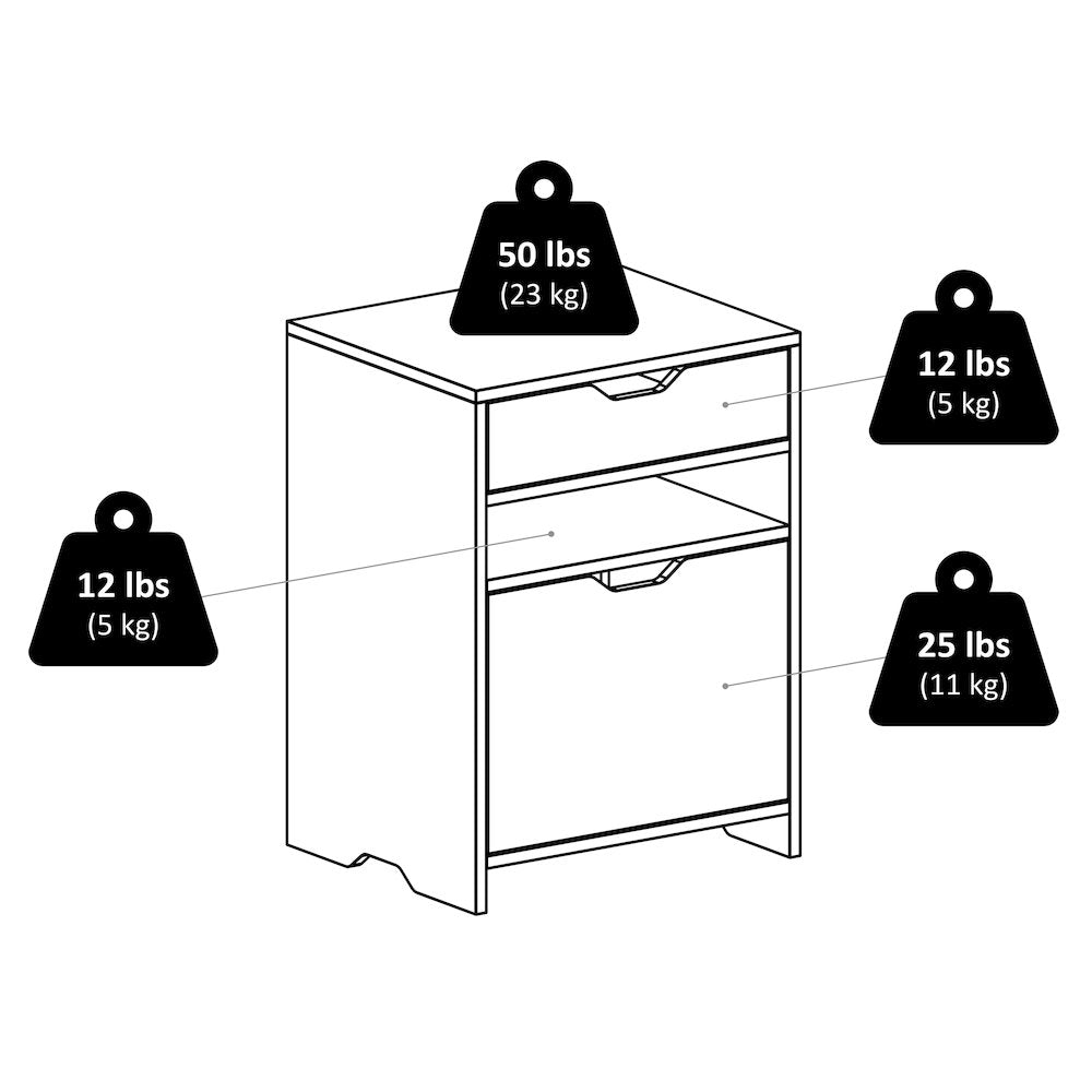 Nova Filing Storage Cabinet, White
