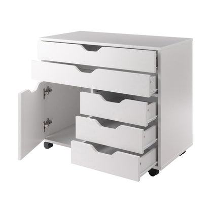 Halifax 3 Section Mobile Storage Cabinet, White