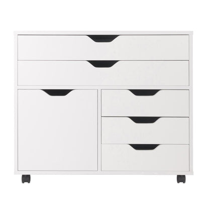 Halifax 3 Section Mobile Storage Cabinet, White
