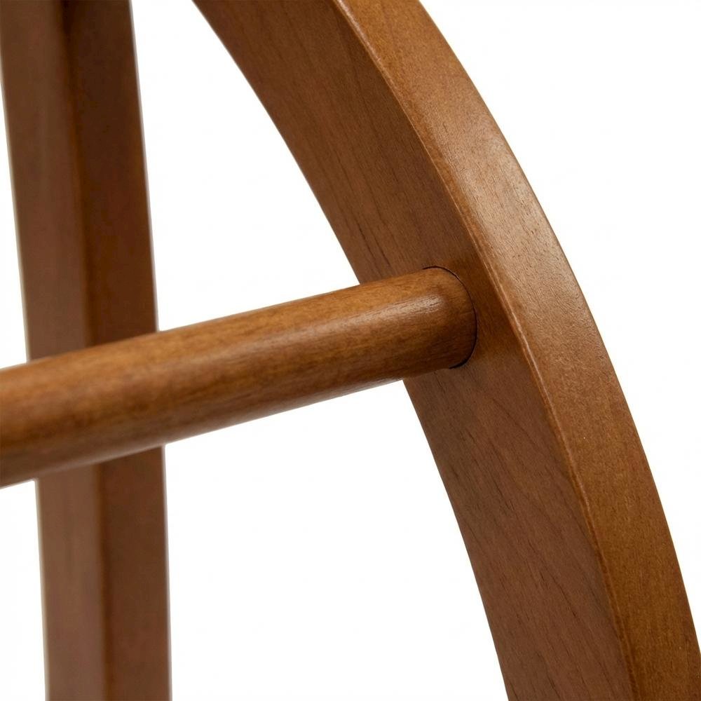 Solid Wood Blanket Rack Stand, Living Room Blanket Holder In Walnut Finish