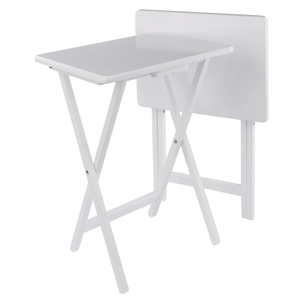 Alex 2-Pc Snack Table Set, White