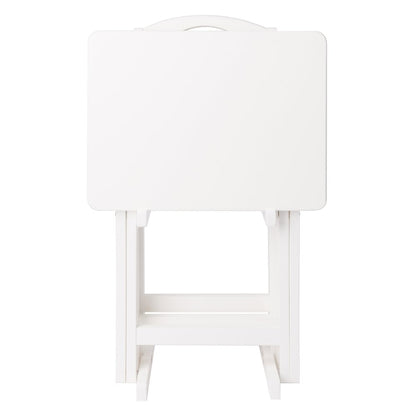 Alex 5-Pc Snack Table Set, White